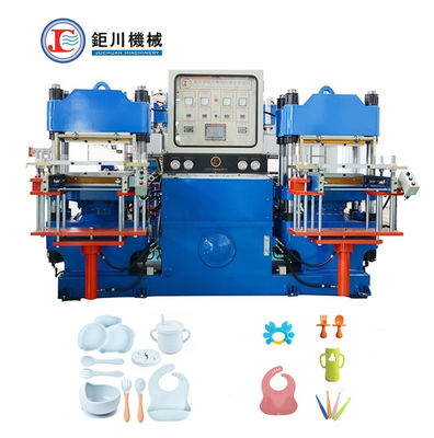 China Factory Sale Dual Tables Hydraulic Vulcanizing Hot Press Molding Machine For Rubber Silicone Baby Products