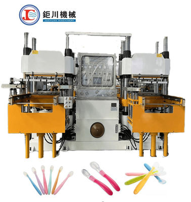 China Factory Sale Dual Tables Hydraulic Vulcanizing Hot Press Molding Machine For Rubber Silicone Baby Products