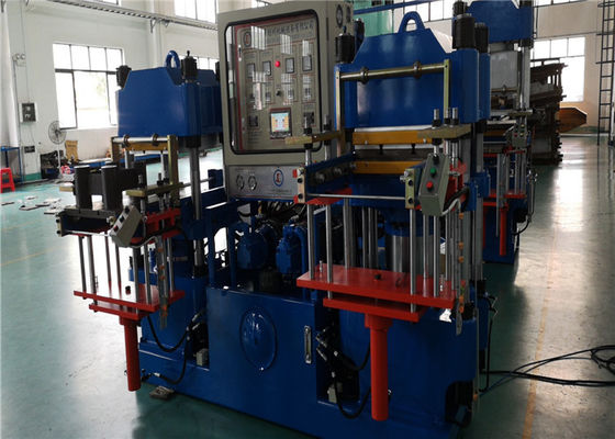 Double Working Stations Rubber Vulcanizing Press Machine For Auto Parts Manufacturing 200 Ton Pressing Force