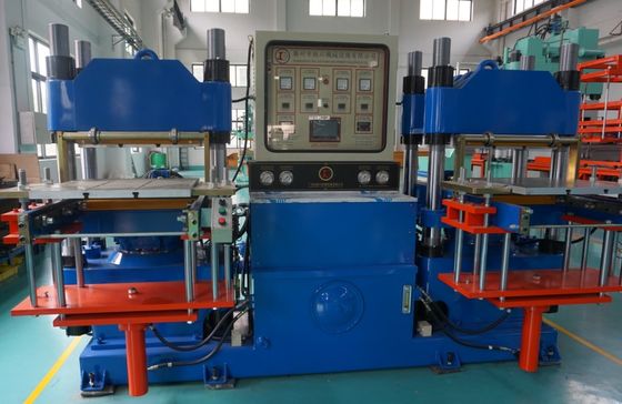 Çin Fabrikası Renkli Silikon O-Ring yapmak için Yüksek Verimlilikli Hidrolik Vulkanlaştırma Sıcak Baskı Makinesi