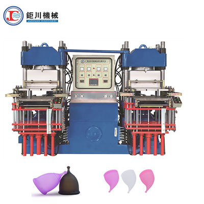 Máquina de moldagem por compressão a vácuo para fabricação de taças menstruais de silicone
