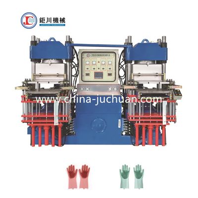 China Precio de fábrica Máquina de prensa en caliente de vulcanización hidráulica para hacer guantes de silicona de caucho