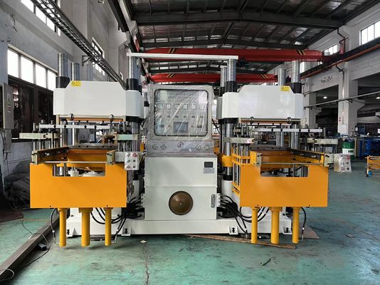 China Factory Sale Dual Tables Hydraulische Vulcaniserende Hot Press Molding Machine Voor Rubber Silicone Baby Producten