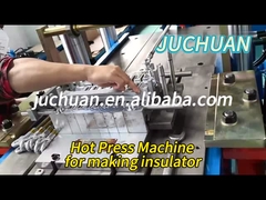 Hot press machine for making insulator